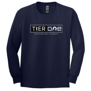 Tier One Unisex Cotton Long Sleeve Tee-Navy