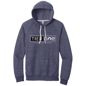 Tier One Unisex Jerzees Snow Heather French Terry Raglan Hoodie-Navy