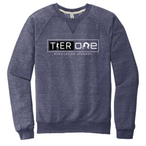 Tier One Unisex Jerzees Snow Heather French Terry Raglan Crew-navy