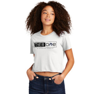 Tier One Next Level Women Festival Cali Crop Tee-White