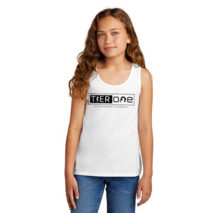 Tier One District Girls/Youth V.I.T. Tank-White
