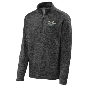 The Line Sport-Tek PosiCharge Electric Heather Fleece 1/4-Zip Pullover Men-Grey/Black Electric