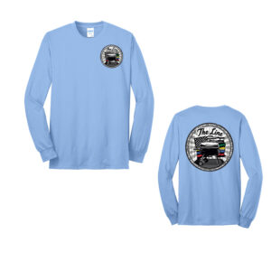 The Line Unisex Cotton Long Sleeve Tee-Light Blue