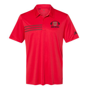 Union Football Adidas 3-Stipes chest polo men-Red/Black