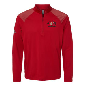 Union Football Adidas Men Shoulder Stripe Quarter-Zip Pullove-Red