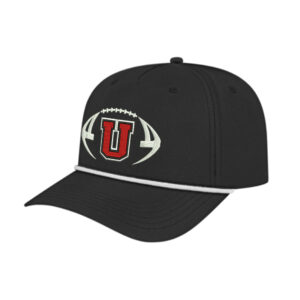 Union Football Cap America Athletic Rope Cap-Black/White