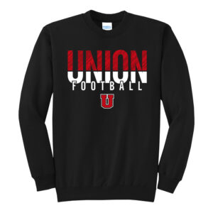 Union Football Unisex Fleece Crewneck Sweatshirt-Black