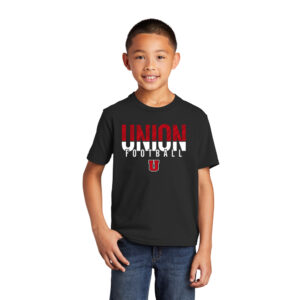 Union Football Youth Cotton Fan Favorite Short Sleeve Tee-Black