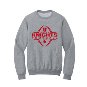 Union Football Unisex Core Fleece Crewneck Pocket Sweatshirt-Athletic Heather