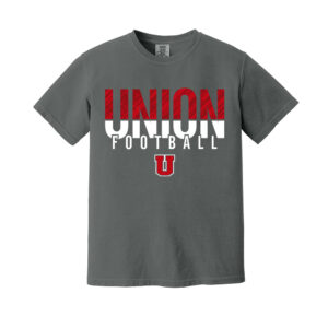 Union Football Unisex Comfort Colors Pigment Dyed Short Sleeve Shirt-Pepper