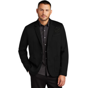 Wild Rose Casino Employee Mercer and Mettle Relaxed Knit Blazer-Black