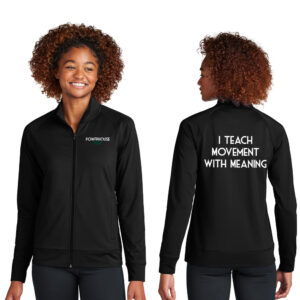STAFF Sport-Tek Ladies Sport-Wick Stretch Full-Zip Cadet Jacket-Black