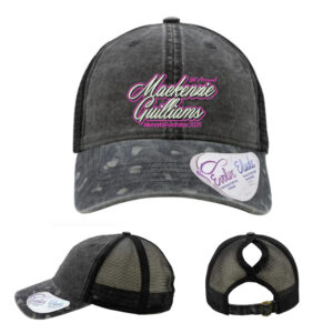 Mackenzie Guilliams Infinity Her Women’s Printed Visor with Mesh Back Cap-Black/Black Leopard