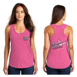 Mackenzie Guilliams District Made Ladies Perfect Tri Racerback Tank-Fuschia