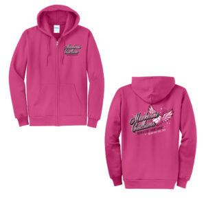 Mackenzie Guilliams Unisex Core Fleece Full Zip Hooded Sweatshirt-Sangria