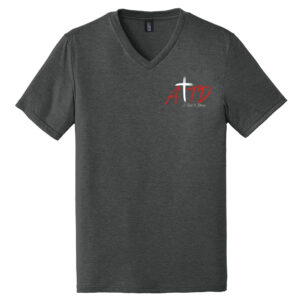 A Time to Dance Men Perfect Triblend V Neck Short Sleeve Tee-Black Frost