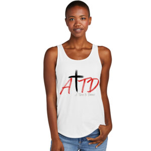 A Time to Dance District Women’s Relaxed Tri Blend Relxed Tank-White