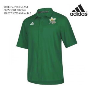 Geneseo Adidas Team Iconic full button polo shirt   – Kelly Green (limited edition) SIZE XXL ONLY