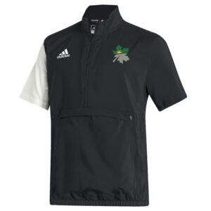 Geneseo Adidas STADIUM woven short sleeve 1/4 zip- Black/white (L, XL, 3x only)
