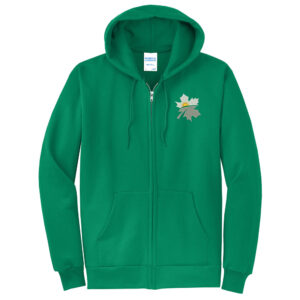 Geneseo Unisex Classic Full-Zip Hooded Sweatshirt-Kelly