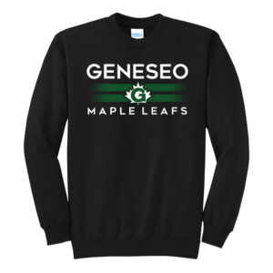 Geneseo Unisex Fleece Crewneck Sweatshirt-Black