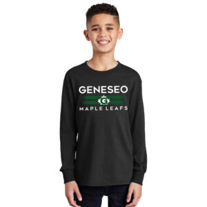 Geneseo Youth Cotton Long Sleeve Tee-Black