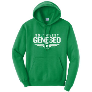 Geneseo Unisex Fleece Hooded Sweatshirt-Kelly