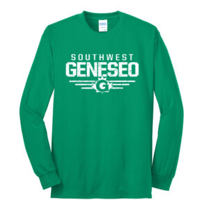 Geneseo Unisex Cotton Long Sleeve Tee-Kelly