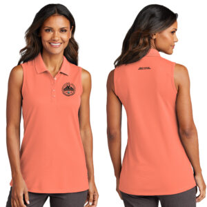 BE Golf Port Authority Ladies Dry Zone UV Micro-Mesh Sleeveless Polo-Coral Splash