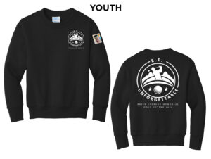 BE Golf Youth Fleece Crewneck Sweatshirt-Black