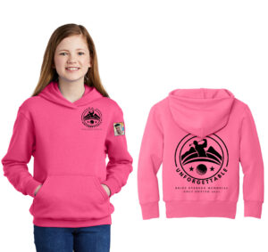 BE Golf Youth Fleece Crewneck Sweatshirt-Neon Pink