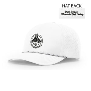 BE Golf Richardson Laser PERF Performance Rope Cap-White/White Black