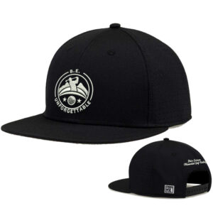 BE Golf The Game Perforated GameChanger Snapback Cap-Black
