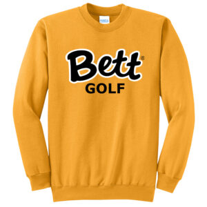 Bett Golf Unisex Fleece Crewneck Sweatshirt-Gold
