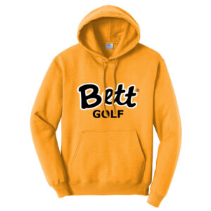 Bett Golf Unisex Fleece Hooded Sweatshirt-Gold