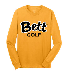 Bett Golf Unisex Cotton Long Sleve Tee-Gold