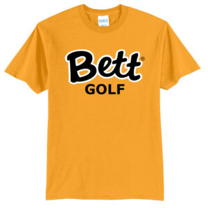 Bett Golf Unisex Short Sleeve Tee-Gold