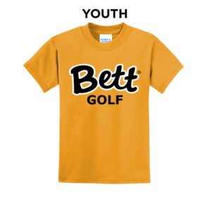 Bett Golf Youth Short Sleeve Tee-Gold