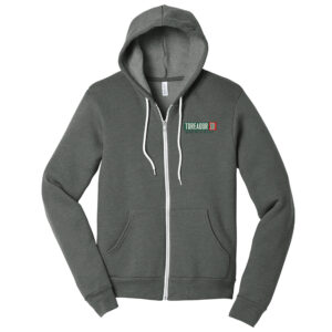 Boone Swim Dive BELLA and CANVAS Unisex Sponge Fleece Full-Zip Hoodie-Deep Heather