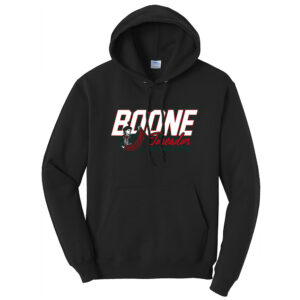 Boone Swim Dive Unisex Fleece Hooded Sweatshirt-Black