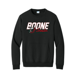 Boone Swim Dive Unisex Core Fleece Crewneck Pocket Sweatshirt-Jet Black