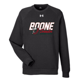 Boone Swim Dive adult Under Armour UA Rival Fleece Crewneck Sweatshirt-black