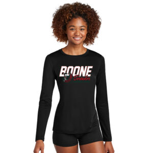 Boone Swim Dive Sport-Tek Women’s Posi-UV Pro Long Sleeve-Black