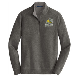 Borlaug Elementary Port Authority Men Interlock 1/4 Zip-Charcoal Heather