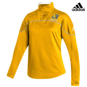 Borlaug Elementary Adidas Women’s Team Issue color block 1/4 snap pullover -Gold