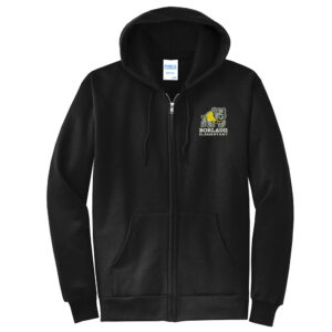 Borlaug Elementary Unisex Classic Full-Zip Hooded Sweatshirt-Black