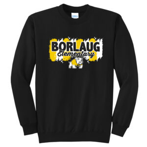 Borlaug Elementary Unisex Core Fleece Crewneck Sweatshirt-Black