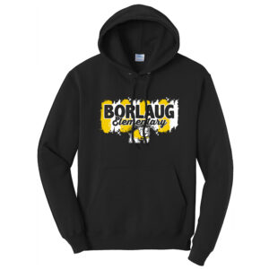 Borlaug Elementary Unisex Fleece Hooded Sweatshirt-Black
