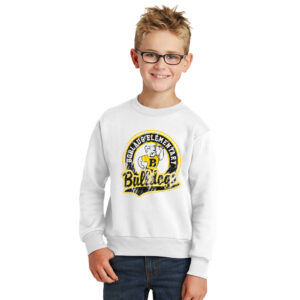 Borlaug Elementary Youth Fleece Crewneck Sweatshirt-White