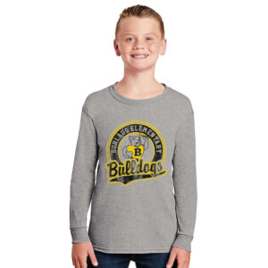 Borlaug Elementary Youth Cotton Long Sleeve Tee-Athletic Heather